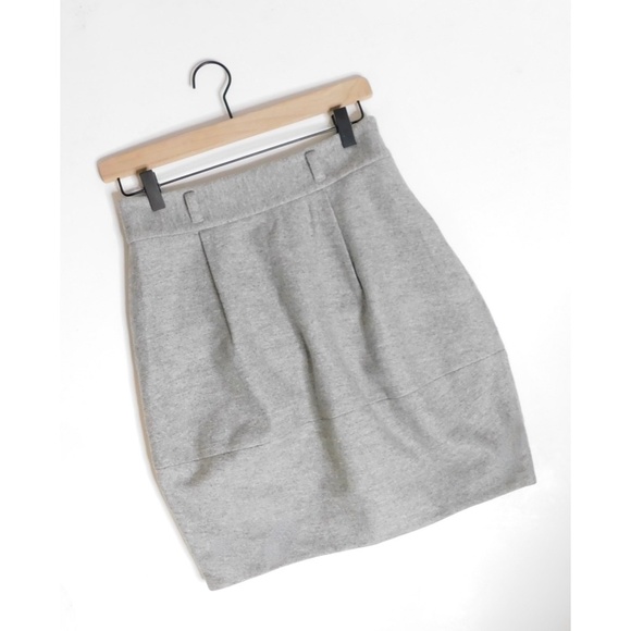 Theory Dresses & Skirts - THEORY Cecily Gray Wool Blend Tulip Skirt Business Belt Loops Mini ~ Size 2